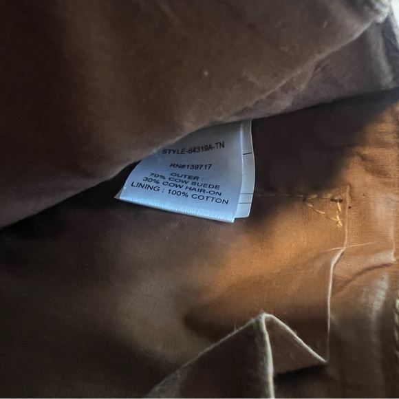 Crosstree Lane Cowhide Suede Brown Crossbody Bag - Picture 7 of 11